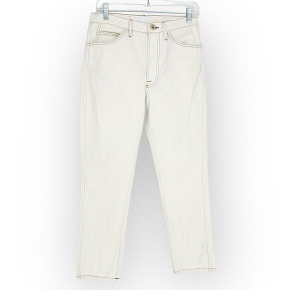 NWT FRAME DENIM White Straight Wide Leg 'Le Italien' Jeans size‎ 27 NEW - Picture 1 of 10